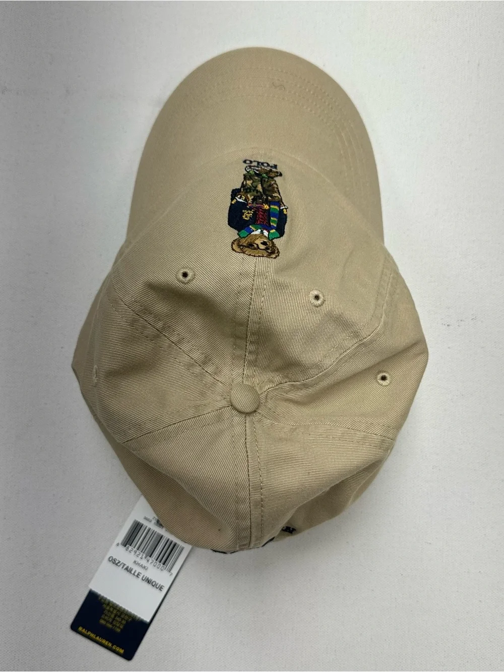 Polo Ralph Lauren Polo Bear Chino Ball Cap Leather Strap back Khaki